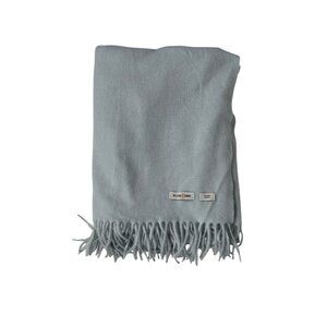 Williams Sonoma Home 100% Cashmere Throw Blanket 51 X 65 Mint Green Quiet Luxury